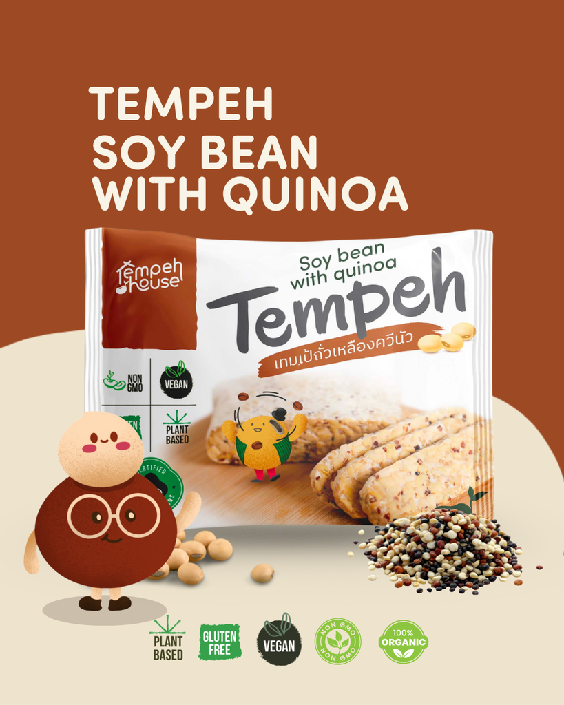 Tempeh Soy bean with Quinoa